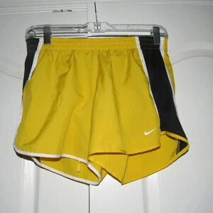 NIKE Dri-Fit Yellow Black Athletic Running Shorts Size S (4-6)